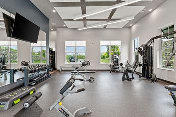 24/7 Gym with strength and cardio equipment